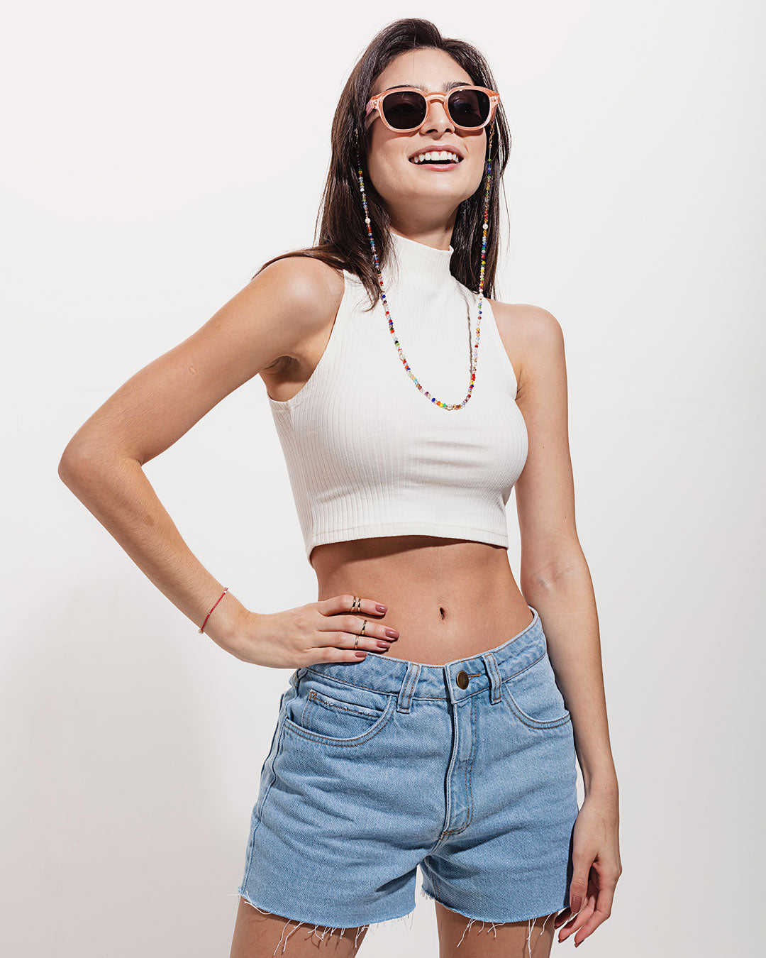 Blusa Cropped Gola Alta Agave