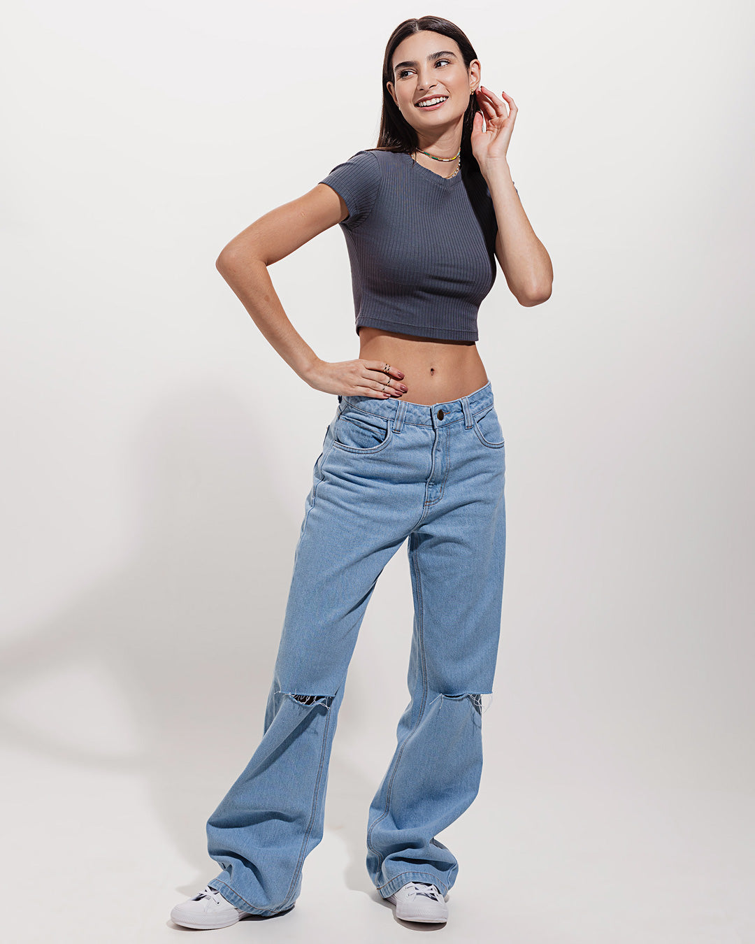 Blusa Cropped Orquídea Grafite Minimadeia Compre roupas estilosas na Amorope, site seguro, frete grátis e parcelamento sem juros. Moda feminina e masculina num só lugar.