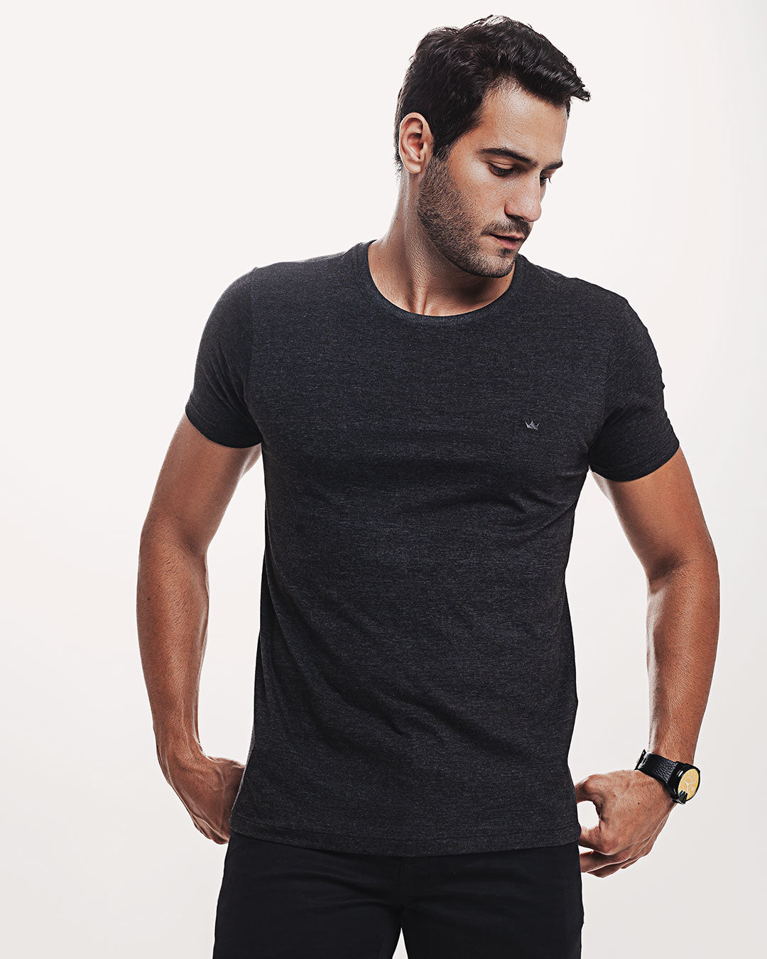 Camiseta Algodão 301 Preta Mescla Ezutus Compre roupas estilosas na Amorope, site seguro, frete grátis e parcelamento sem juros. Moda feminina e masculina num só lugar.