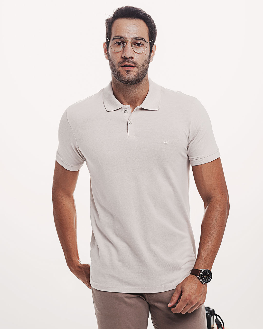 Polo Piquet 301 Mescla Bege Ezutus Compre roupas estilosas na Amorope, site seguro, frete grátis e parcelamento sem juros. Moda feminina e masculina num só lugar.