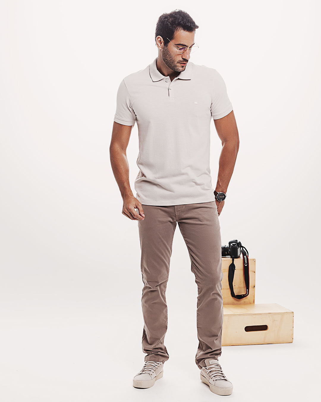 Polo Piquet 301 Mescla Bege Ezutus Compre roupas estilosas na Amorope, site seguro, frete grátis e parcelamento sem juros. Moda feminina e masculina num só lugar.