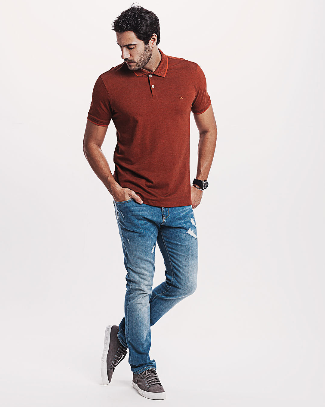 Polo Piquet 301 Mescla Telha Ezutus Compre roupas estilosas na Amorope, site seguro, frete grátis e parcelamento sem juros. Moda feminina e masculina num só lugar.