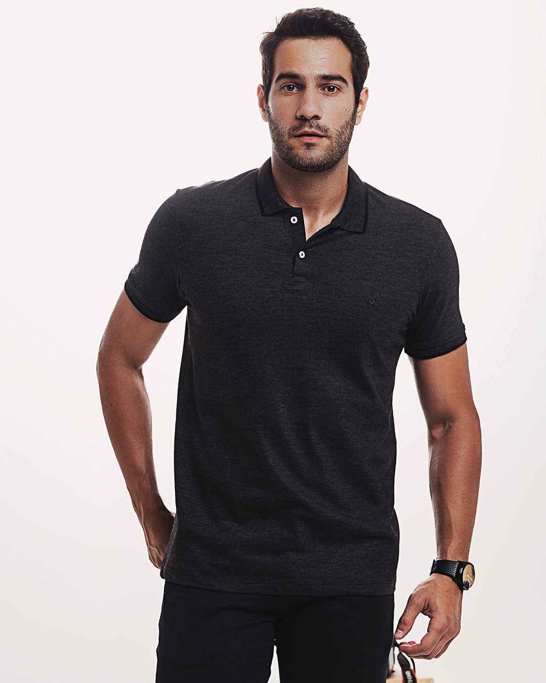 Polo Piquet 301 Mescla Preta Ezutus Compre roupas estilosas na Amorope, site seguro, frete grátis e parcelamento sem juros. Moda feminina e masculina num só lugar.