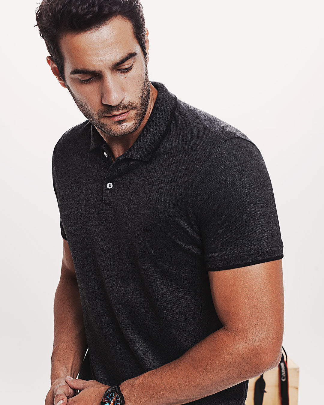 Polo Piquet 301 Mescla Preta Ezutus Compre roupas estilosas na Amorope, site seguro, frete grátis e parcelamento sem juros. Moda feminina e masculina num só lugar.