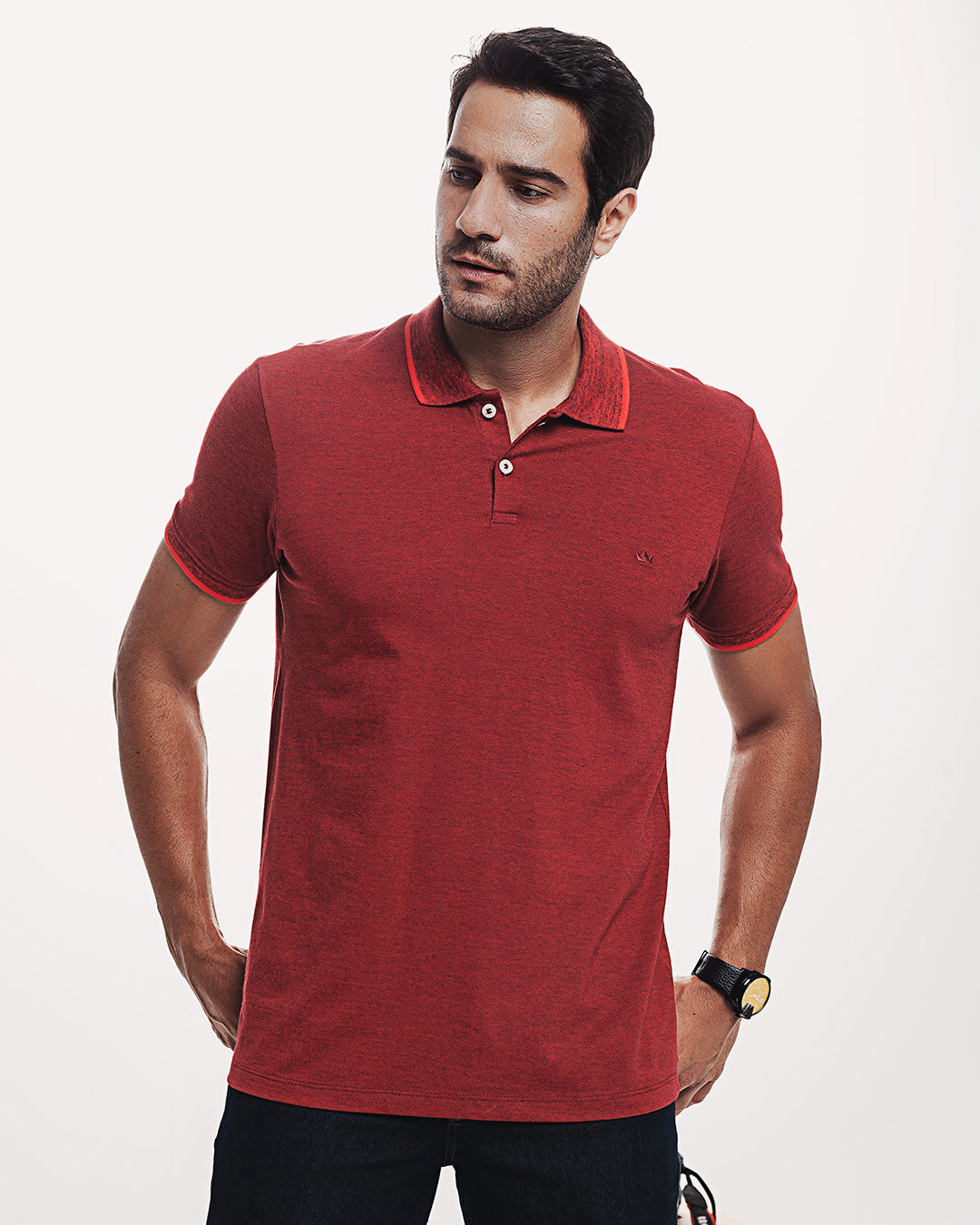 Polo Piquet 301 Mescla Vermelha Ezutus Compre roupas estilosas na Amorope, site seguro, frete grátis e parcelamento sem juros. Moda feminina e masculina num só lugar.