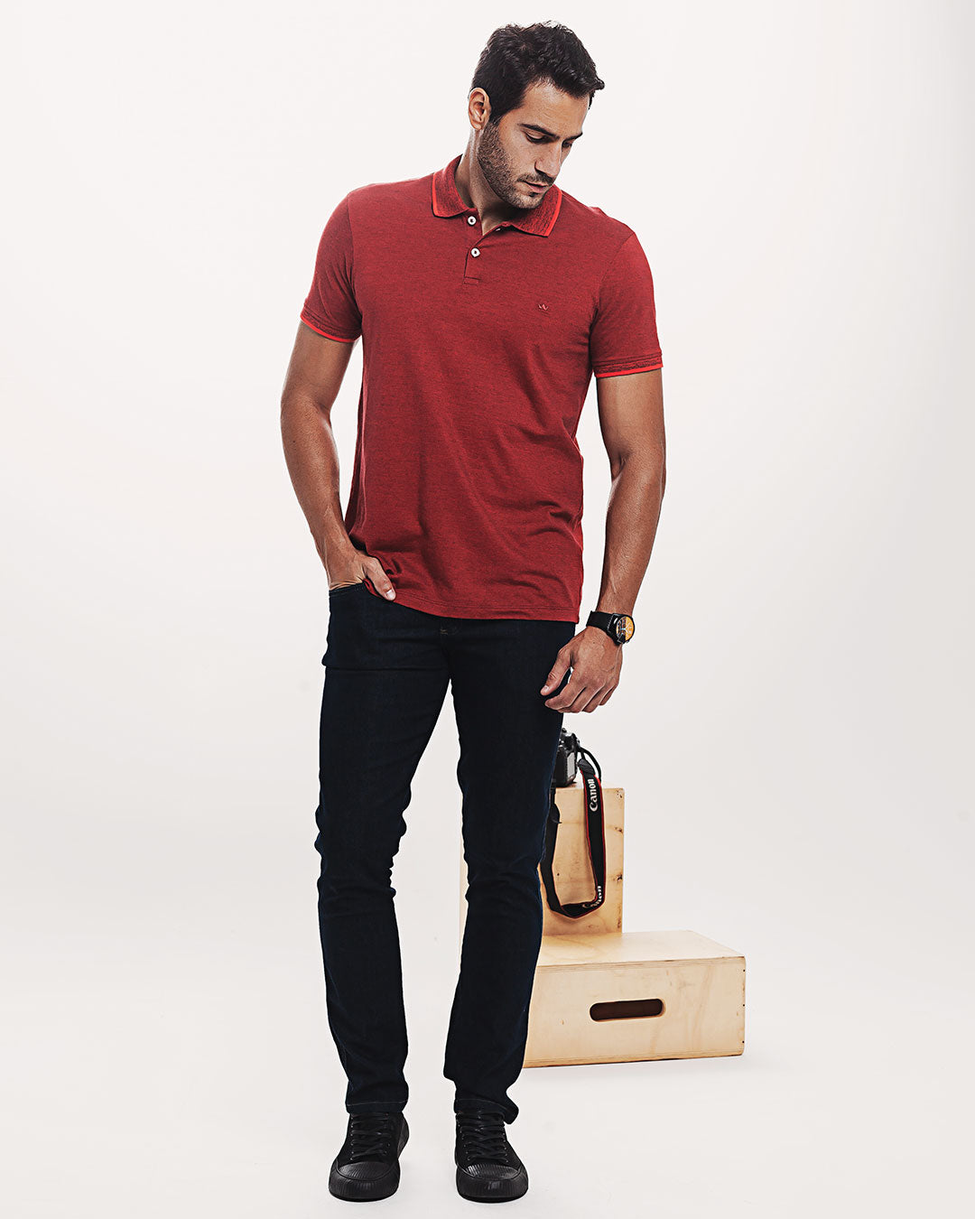 Polo Piquet 301 Mescla Vermelha Ezutus Compre roupas estilosas na Amorope, site seguro, frete grátis e parcelamento sem juros. Moda feminina e masculina num só lugar.