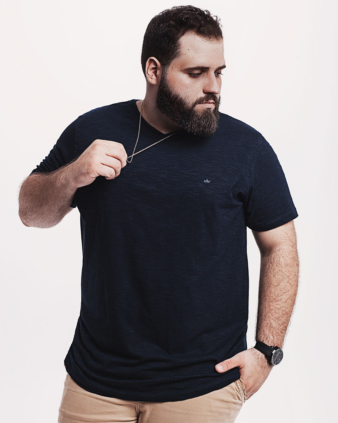 Camiseta Algodão Ultraleve Azul Marinho Ezutus Compre roupas estilosas na Amorope, site seguro, frete grátis e parcelamento sem juros. Moda feminina e masculina num só lugar.