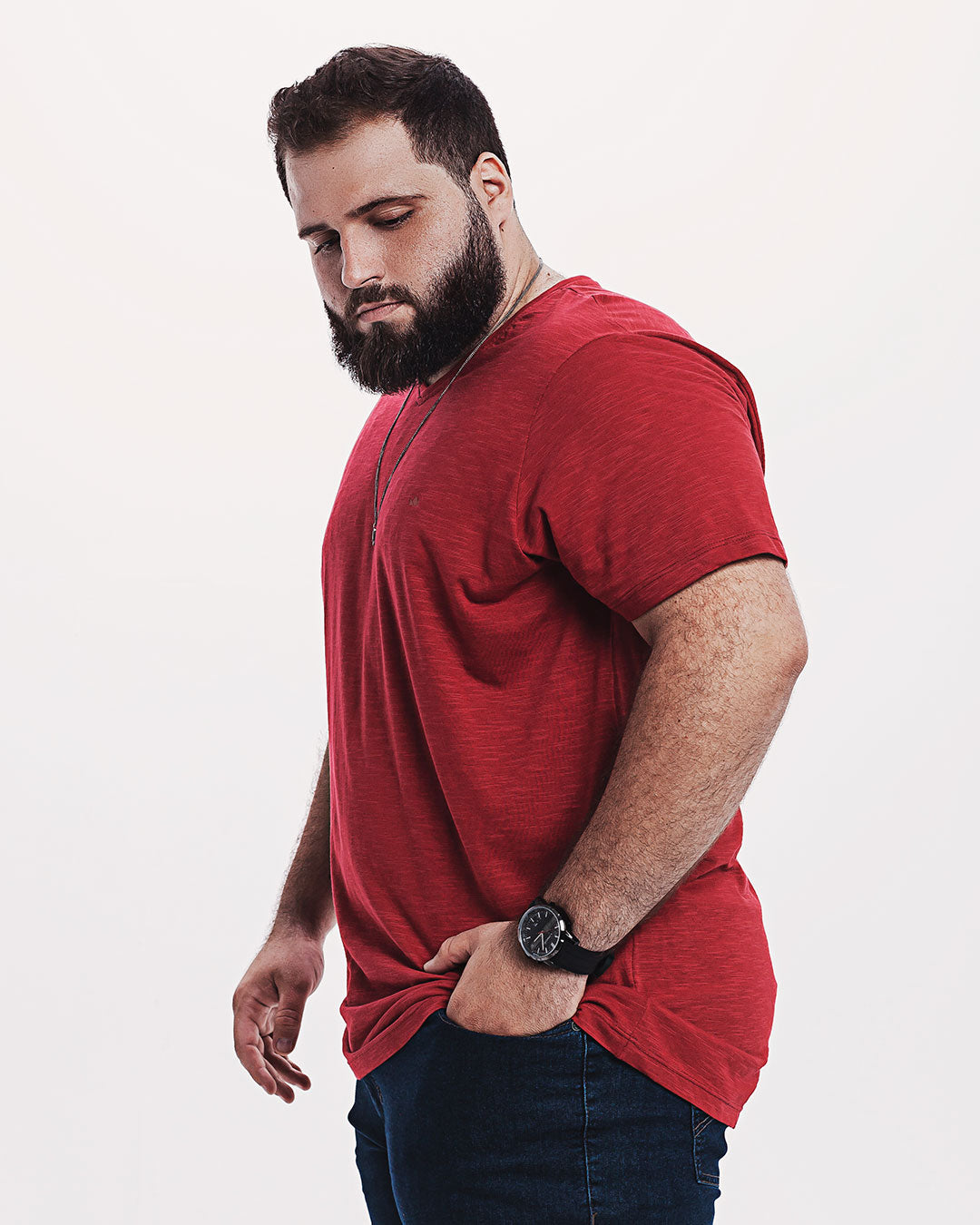 Camiseta Algodão Ultraleve Vermelha Ezutus Compre roupas estilosas na Amorope, site seguro, frete grátis e parcelamento sem juros. Moda feminina e masculina num só lugar.