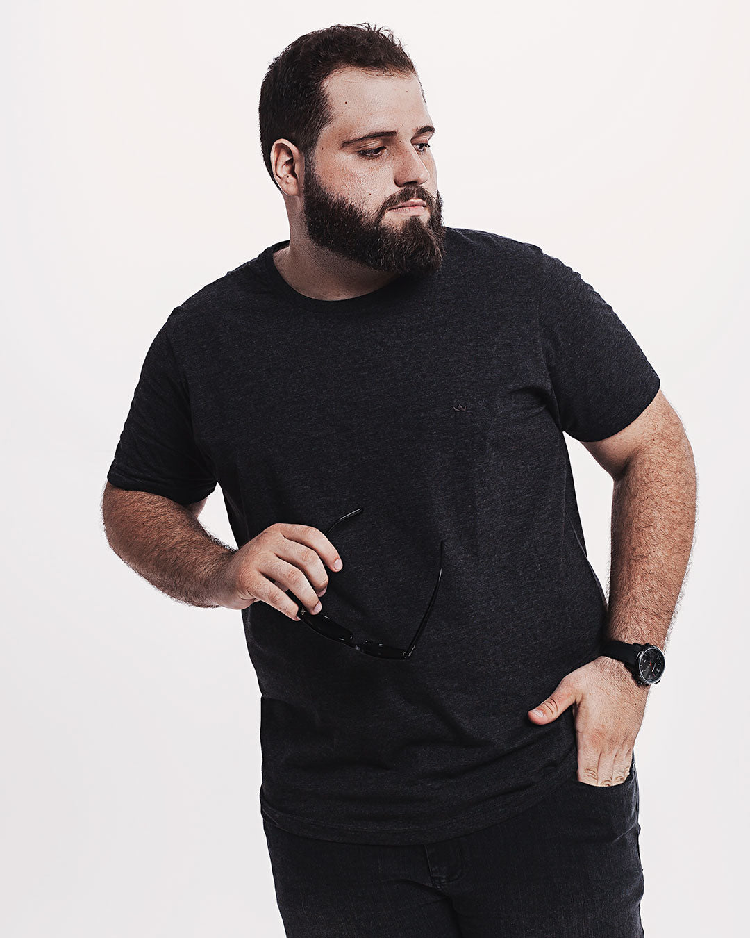 Camiseta Algodão 301 Preta Mescla Ezutus Compre roupas estilosas na Amorope, site seguro, frete grátis e parcelamento sem juros. Moda feminina e masculina num só lugar.
