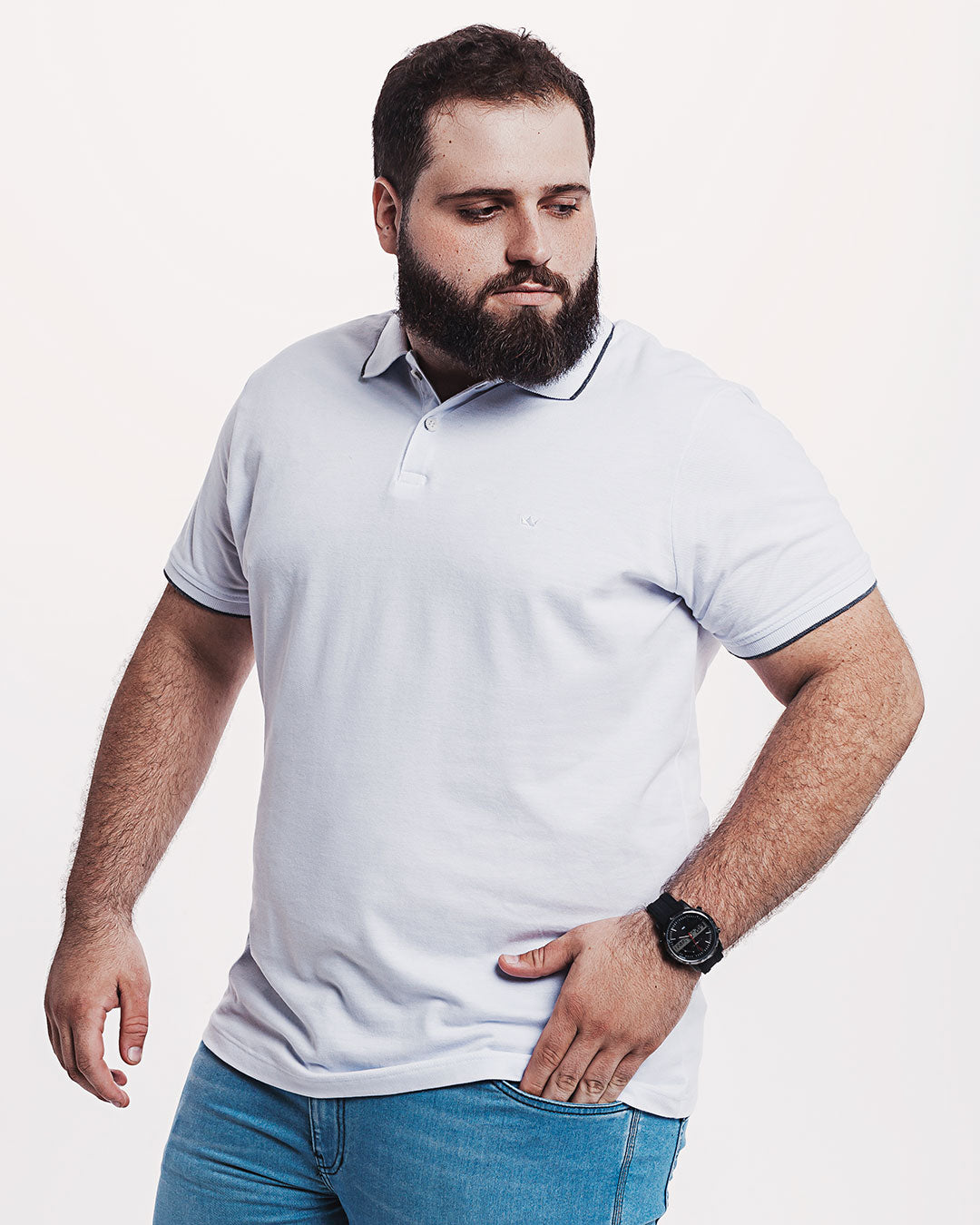 Polo Piquet 301 Branca Ezutus Compre roupas estilosas na Amorope, site seguro, frete grátis e parcelamento sem juros. Moda feminina e masculina num só lugar.