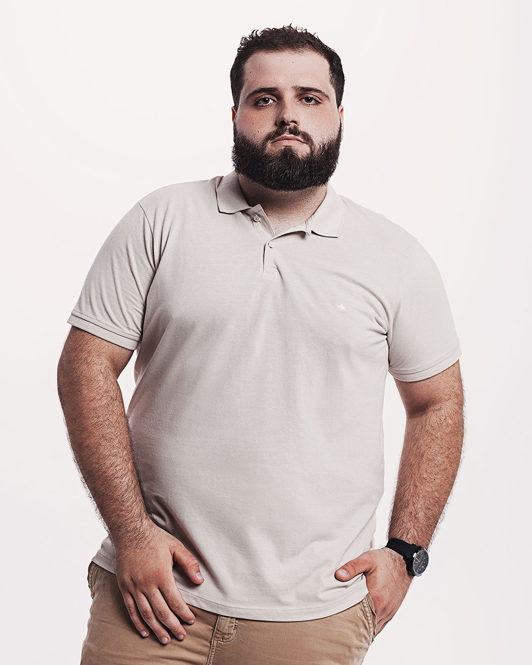 Polo Piquet 301 Mescla Bege Ezutus Compre roupas estilosas na Amorope, site seguro, frete grátis e parcelamento sem juros. Moda feminina e masculina num só lugar.