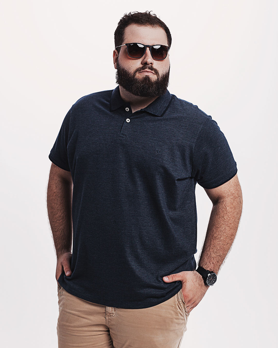 Polo Piquet 301 Mescla Azul Marinho Ezutus Compre roupas estilosas na Amorope, site seguro, frete grátis e parcelamento sem juros. Moda feminina e masculina num só lugar.