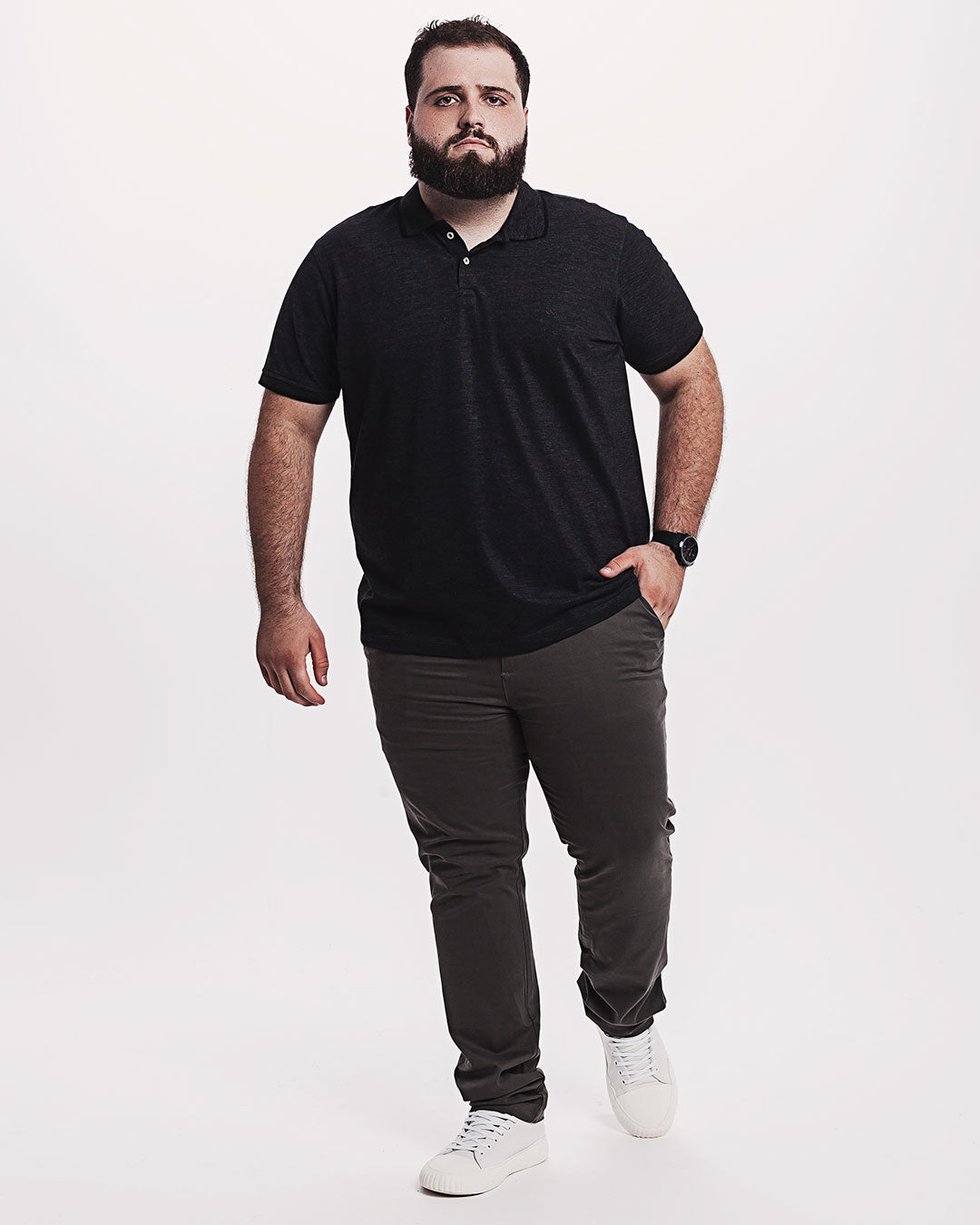 Polo Piquet 301 Mescla Preta Ezutus Compre roupas estilosas na Amorope, site seguro, frete grátis e parcelamento sem juros. Moda feminina e masculina num só lugar.