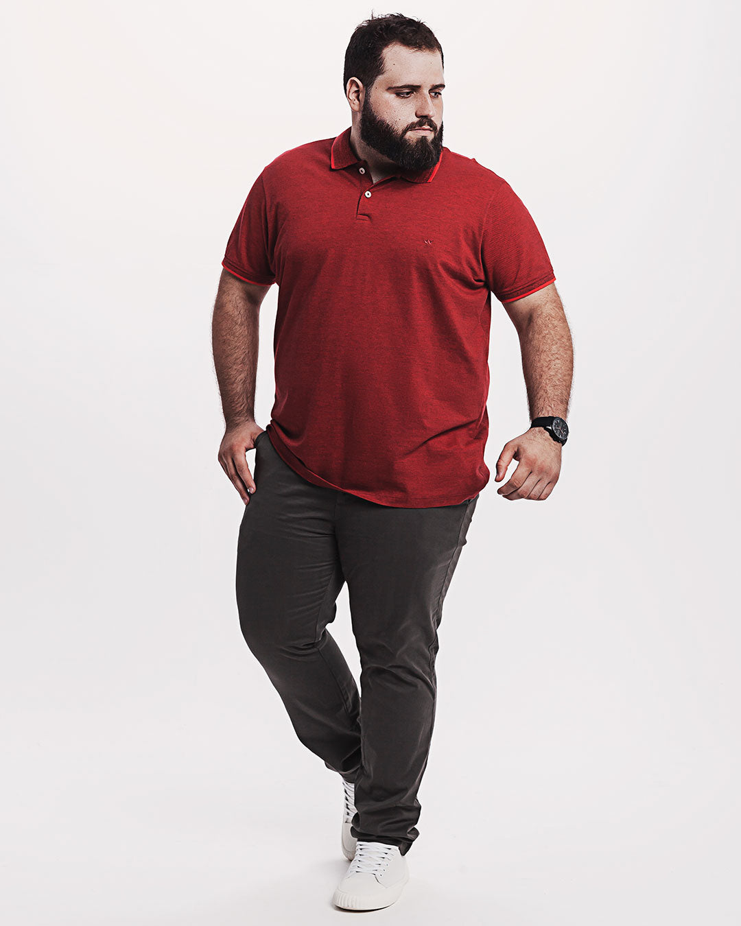 Polo Piquet 301 Mescla Vermelha Ezutus Compre roupas estilosas na Amorope, site seguro, frete grátis e parcelamento sem juros. Moda feminina e masculina num só lugar.