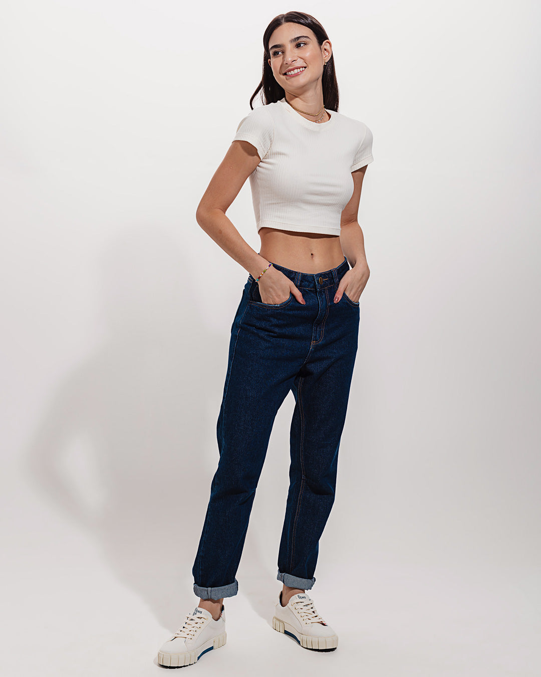 Calça Wide Leg Sarja Buriti MINIMADÉIA - Main Image